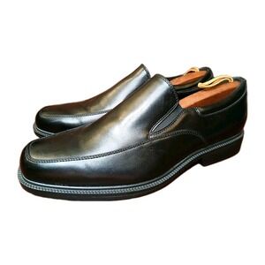 Van Heusen‎ Men's "Officer" MEMORY FOAM Black Slip On Shoes Size 10.5 W #1168